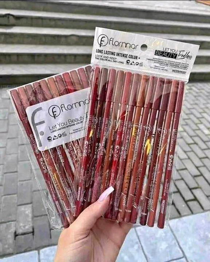 Flormar Pencil Lip Liner Set 12 Pcs